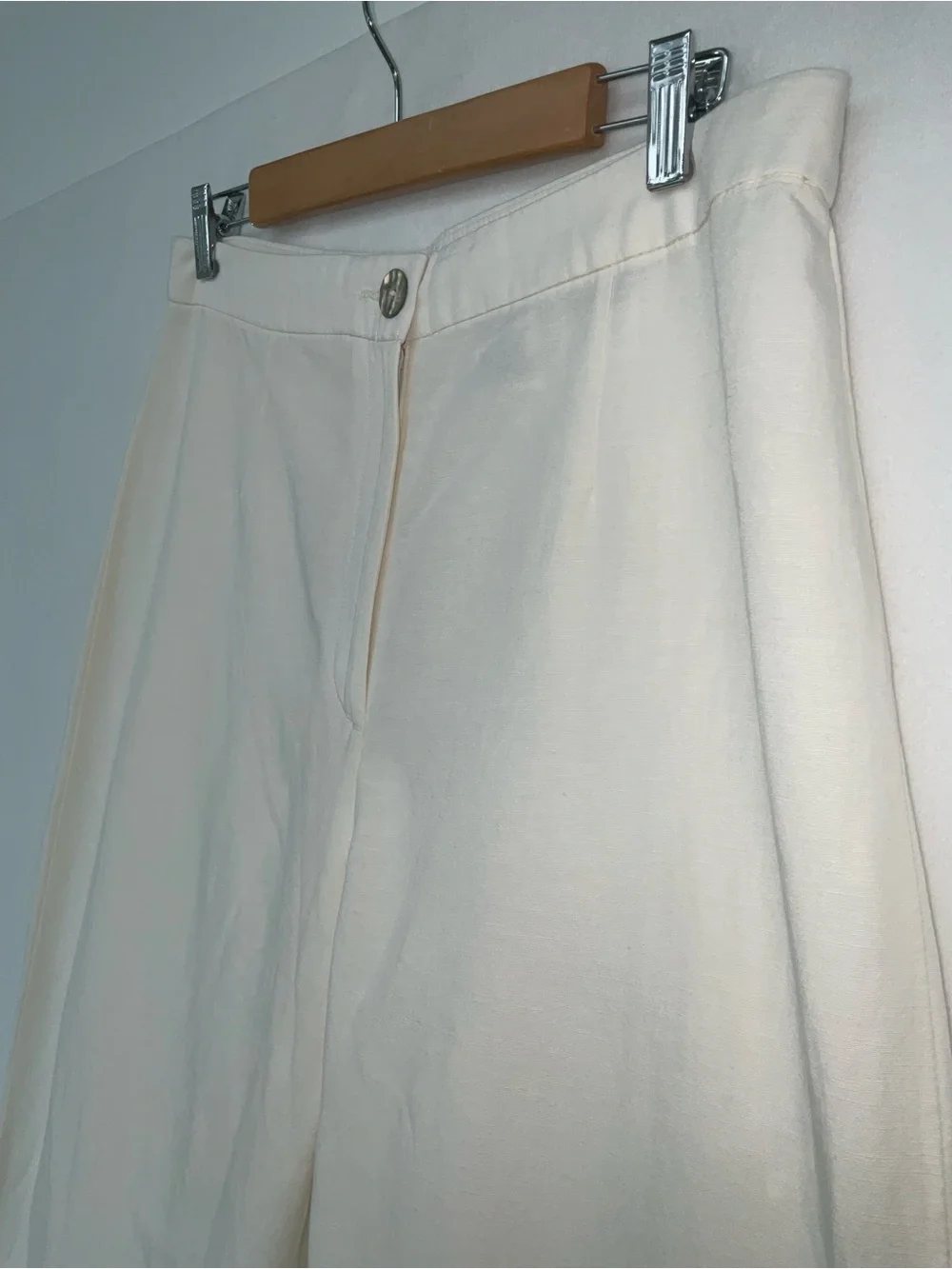 H&M linen blend Wide-Leg Trousers